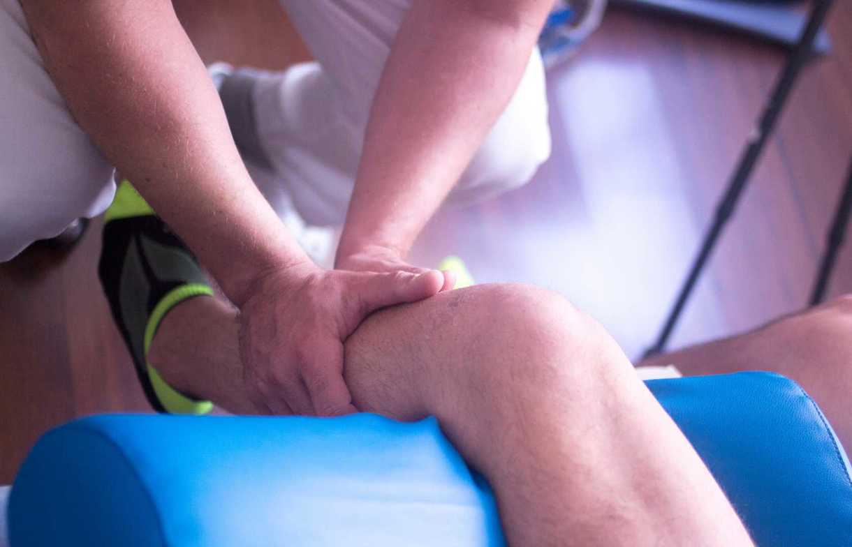 Manual therapy on lower leg